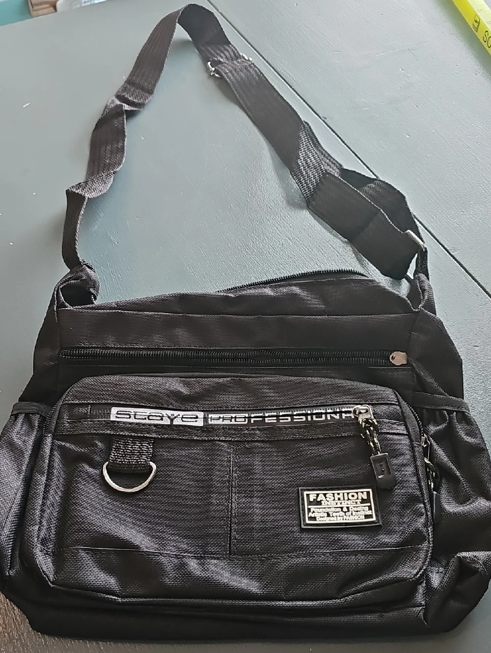 Anti-theft Messenger Black Bag . Crossbody Shoulder Bag. Unisex. Never Used